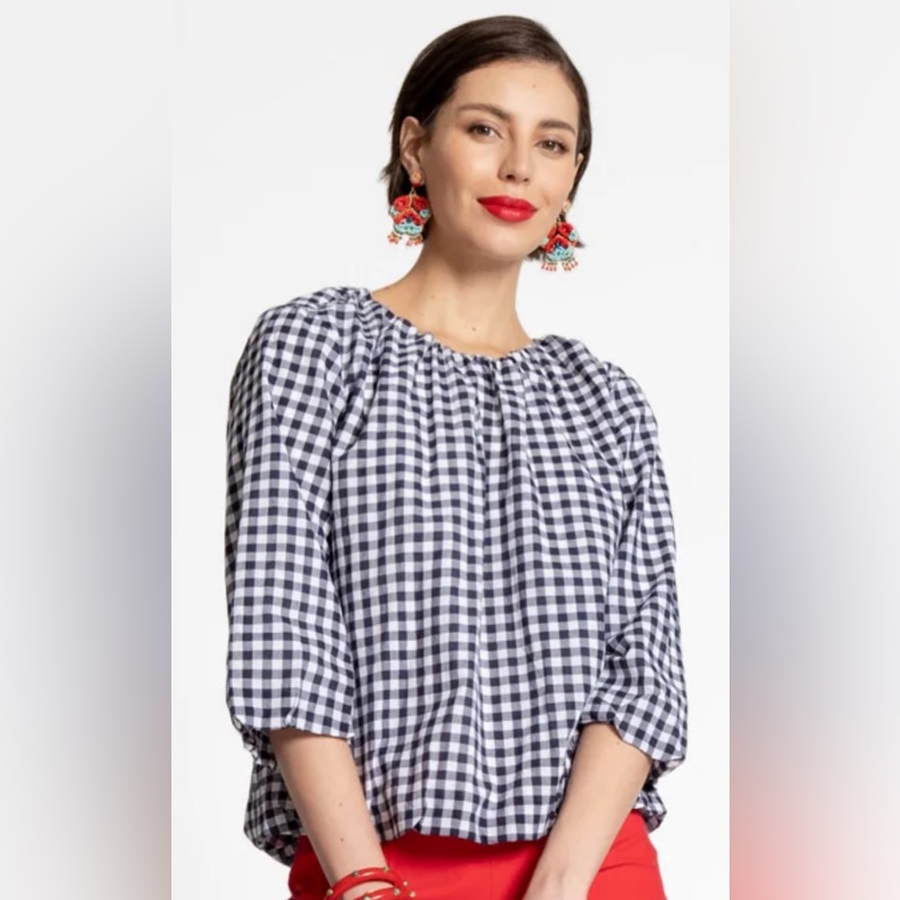 Frances Valentine Gingham Cotton Top
